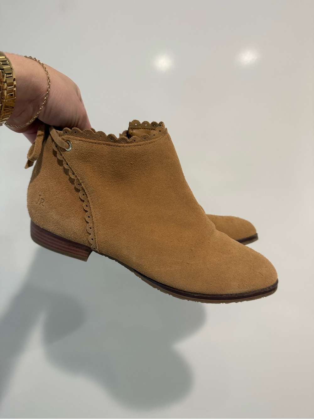 Jack Rodgers Charlotte Scalloped Suede Boots